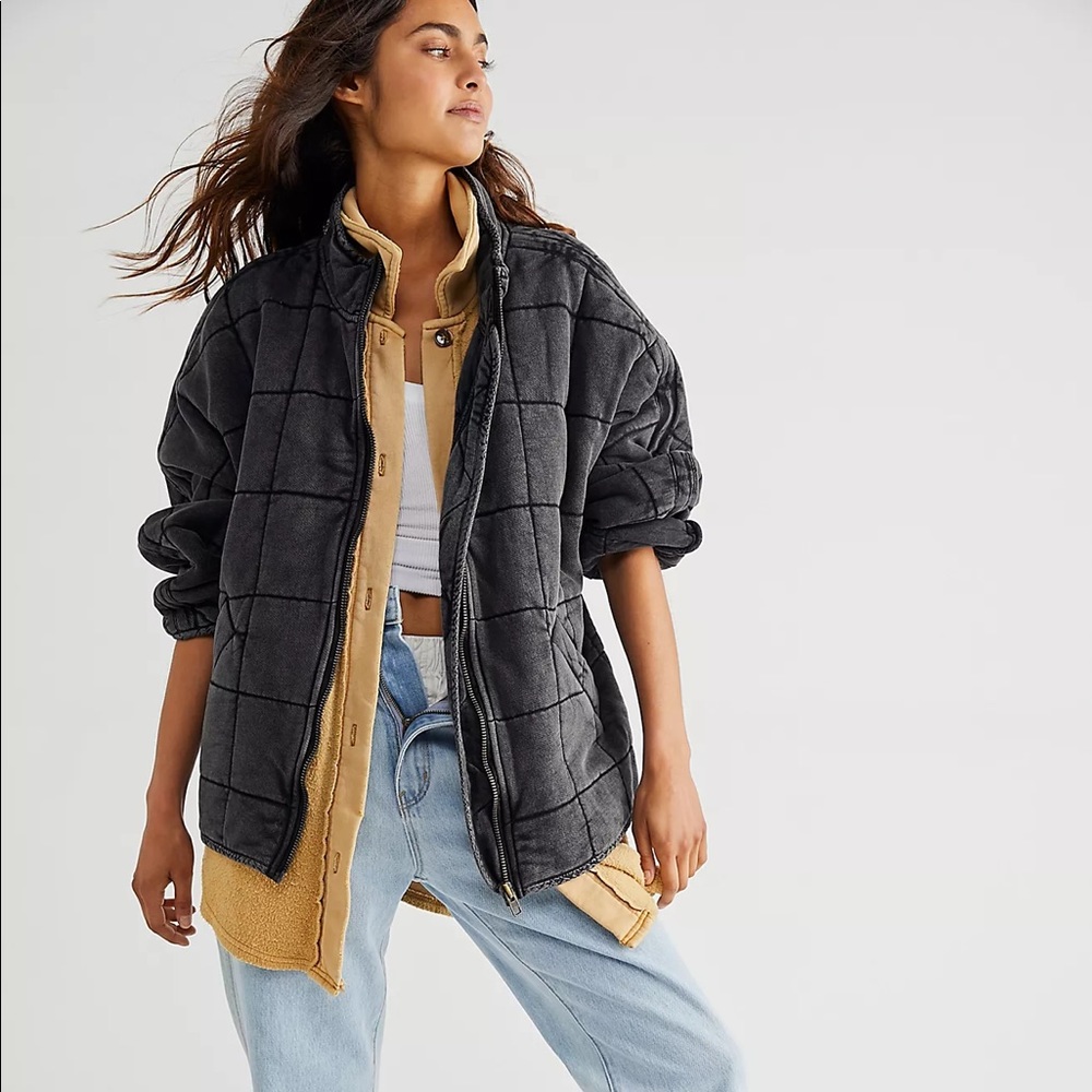 Free People Dolman Quilted Knit Jacket